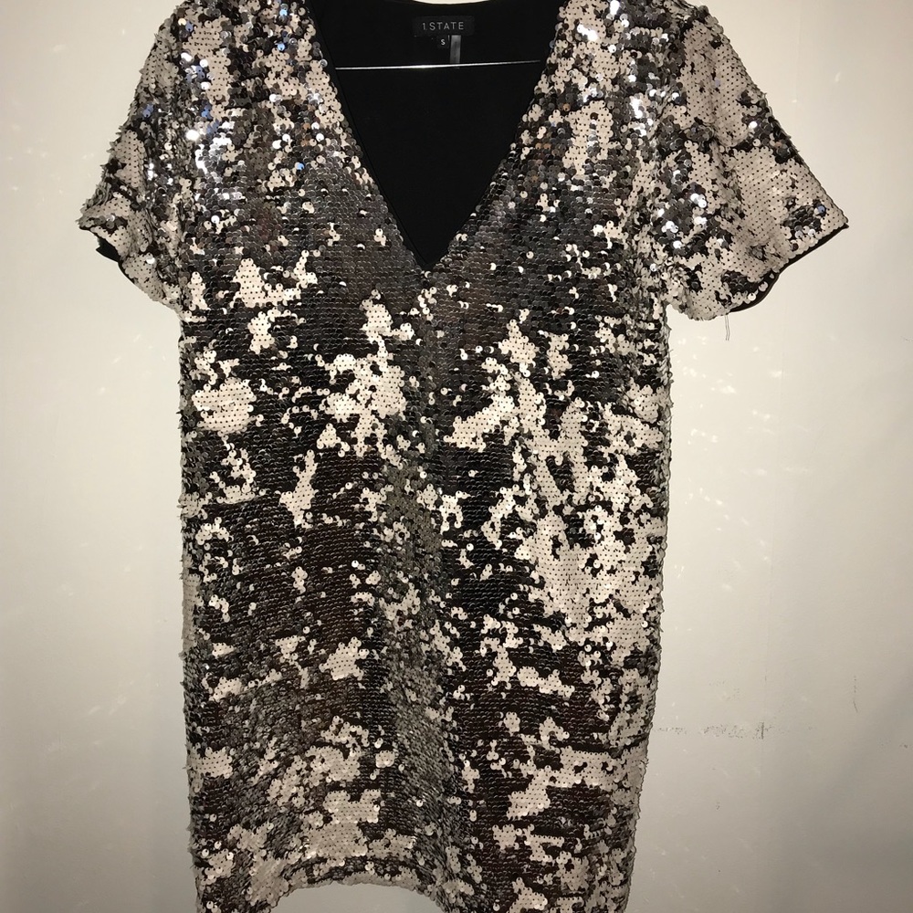 1 State sequin dress